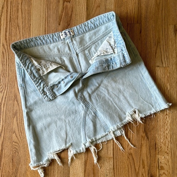 Free people We the free size 31 denim skirt - Picture 2 of 7